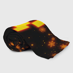 Плед флисовый НОВОГОДНИЙ ОГНЕННЫЙ КРИПЕР CREEPER FIRE, цвет: 3D-велсофт — фото 2