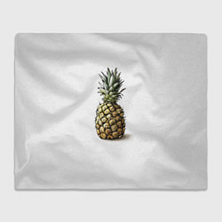 Плед флисовый Pineapple watercolor, цвет: 3D-велсофт