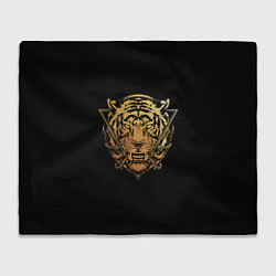 Плед флисовый Тигр 2022 символ года, цвет: 3D-велсофт