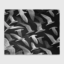 Плед флисовый Стая птиц 01, цвет: 3D-велсофт