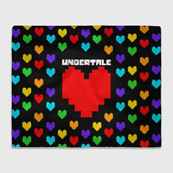 Плед флисовый UNDERTALE HEART COLOR HEROES, цвет: 3D-велсофт