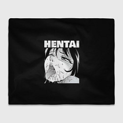 Плед флисовый HENTAI девочка ahegao, цвет: 3D-велсофт