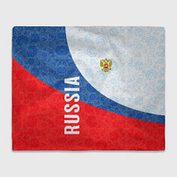 Плед флисовый RUSSIA SPORT STYLE РОССИЯ СПОРТИВНЫЙ СТИЛЬ, цвет: 3D-велсофт