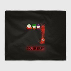 Плед флисовый Южный парк главные персонажи South Park, цвет: 3D-велсофт