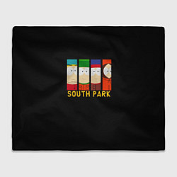 Плед флисовый South Park - Южный парк главные герои, цвет: 3D-велсофт