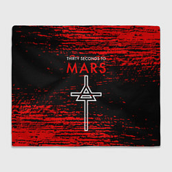 Плед флисовый 30 Seconds to Mars - До марса 30 сек, цвет: 3D-велсофт