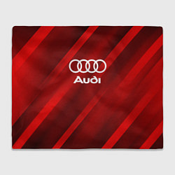 Плед флисовый Audi red полосы, цвет: 3D-велсофт