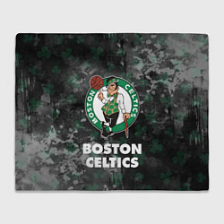 Плед флисовый Бостон Селтикс, Boston Celtics, НБА, цвет: 3D-велсофт