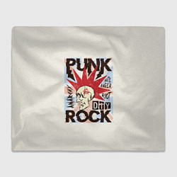 Плед флисовый Punk Rock Панк, цвет: 3D-велсофт