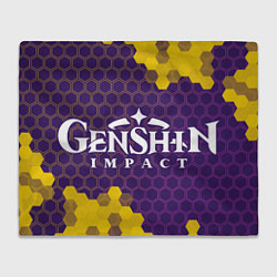 Плед флисовый GENSHIN IMPACT - Графика, цвет: 3D-велсофт