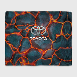 Плед флисовый Toyota Вулкан из плит, цвет: 3D-велсофт