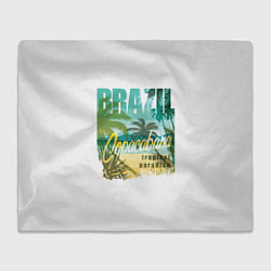 Плед флисовый Тропический Рай Бразилии, цвет: 3D-велсофт