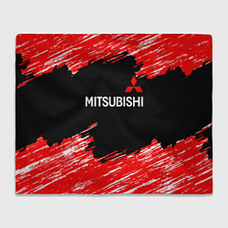 Плед флисовый Mitsubishi размытые штрихи, цвет: 3D-велсофт