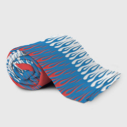 Плед флисовый Флаг России пламя, цвет: 3D-велсофт — фото 2