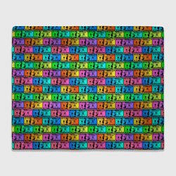 Плед флисовый Разноцветные Доллары, цвет: 3D-велсофт