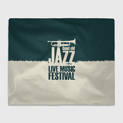 Плед флисовый Джаз Живая Музыка, цвет: 3D-велсофт