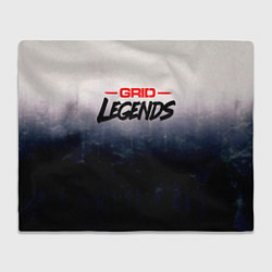 Плед флисовый Grid Legends, лого, цвет: 3D-велсофт