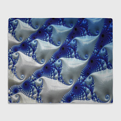 Плед флисовый Абстрактные морские ракушки, цвет: 3D-велсофт