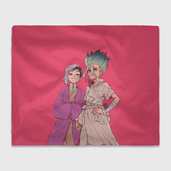 Плед флисовый Ген и Сэнку, цвет: 3D-велсофт