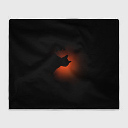 Плед флисовый Кошка и закат, цвет: 3D-велсофт