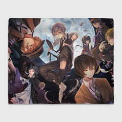 Плед флисовый Проза бродячих псов арт, цвет: 3D-велсофт