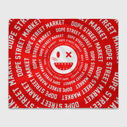 Плед флисовый Счастливый Смайлик Red Dope Street Market, цвет: 3D-велсофт