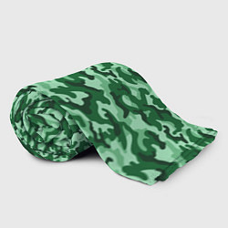 Плед флисовый Зеленый монохромный камуфляж, цвет: 3D-велсофт — фото 2