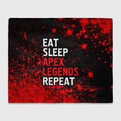 Плед флисовый Eat Sleep Apex Legends Repeat Краска, цвет: 3D-велсофт