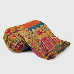 Плед флисовый Пэчворк Лоскутное одеяло Patchwork Quilt, цвет: 3D-велсофт — фото 2