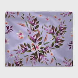 Плед флисовый Цветы Вересковый Сад, цвет: 3D-велсофт