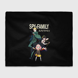 Плед флисовый SPY FAMILY Семья Шпиона, персонажи, цвет: 3D-велсофт