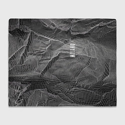 Плед флисовый Мятая сетчатая ткань Crumpled Mesh Fabric, цвет: 3D-велсофт