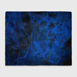 Плед флисовый Синий абстрактный дым, цвет: 3D-велсофт