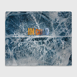 Плед флисовый IN COLD horizontal logo with ice, цвет: 3D-велсофт