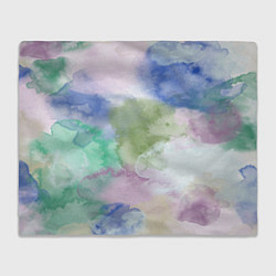Плед флисовый Акварельная текстура, цвет: 3D-велсофт