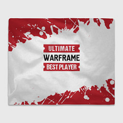 Плед флисовый Warframe: таблички Best Player и Ultimate, цвет: 3D-велсофт