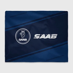 Плед флисовый SAAB SAAB Линии, цвет: 3D-велсофт