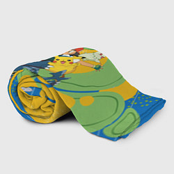Плед флисовый Эш Кетчум и его банда, цвет: 3D-велсофт — фото 2