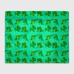 Плед флисовый FUNNY CROCODILES, цвет: 3D-велсофт