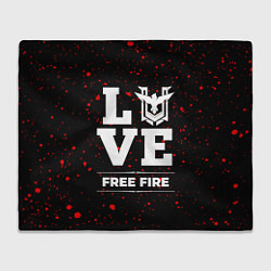 Плед флисовый Free Fire Love Классика, цвет: 3D-велсофт
