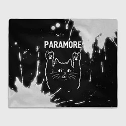 Плед флисовый Группа Paramore и Рок Кот, цвет: 3D-велсофт