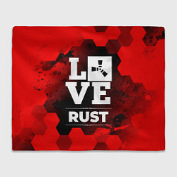 Плед флисовый Rust Love Классика, цвет: 3D-велсофт
