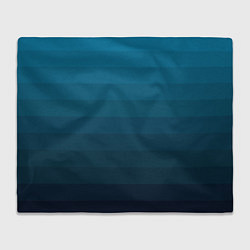 Плед флисовый Blue stripes gradient, цвет: 3D-велсофт