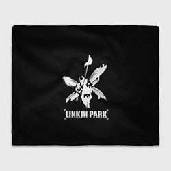 Плед флисовый Linkin Park белый, цвет: 3D-велсофт