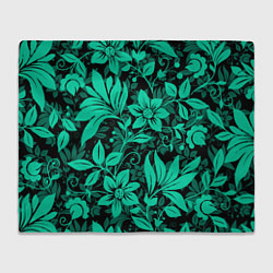 Плед флисовый Ажурный цветочный летний орнамент, цвет: 3D-велсофт