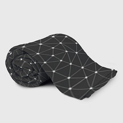 Плед флисовый Треугольники На Чёрном Фоне, цвет: 3D-велсофт — фото 2