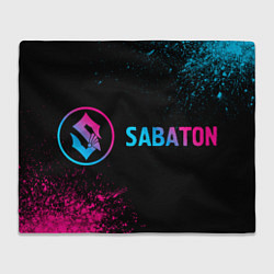 Плед флисовый Sabaton Neon Gradient, цвет: 3D-велсофт