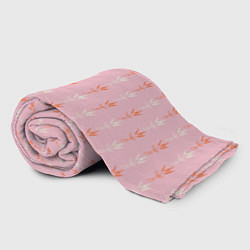 Плед флисовый Веточки лаванды розовый паттерн, цвет: 3D-велсофт — фото 2