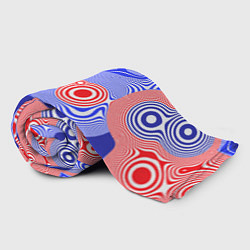 Плед флисовый Сине-красная психоделика, цвет: 3D-велсофт — фото 2