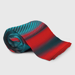 Плед флисовый Абстрактная неоновая наноброня - Красный, цвет: 3D-велсофт — фото 2